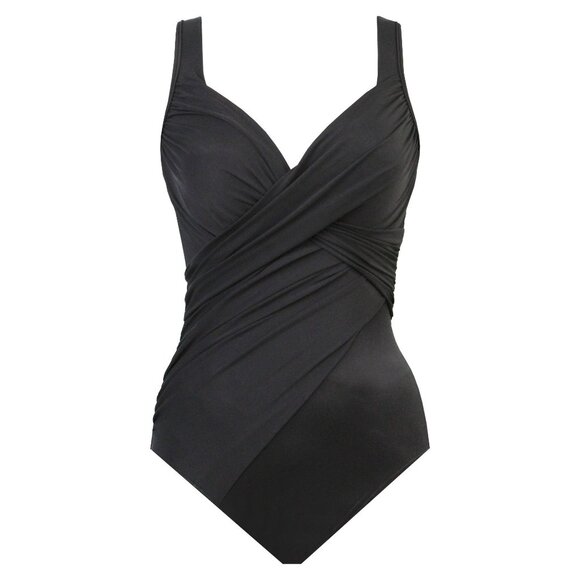 🆕 MIRACLESUIT Rock Solid Revele Slimming One Piece Swimsuit 14 Black - Picture 3 of 13